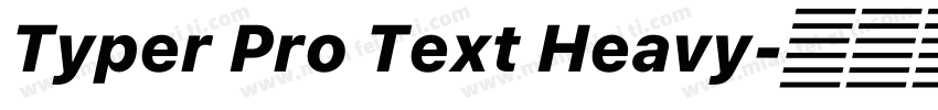 Typer Pro Text Heavy字体转换